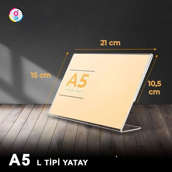 A5 L Tipi Yatay Masaüstü Pleksi Fiyatlık, Poster