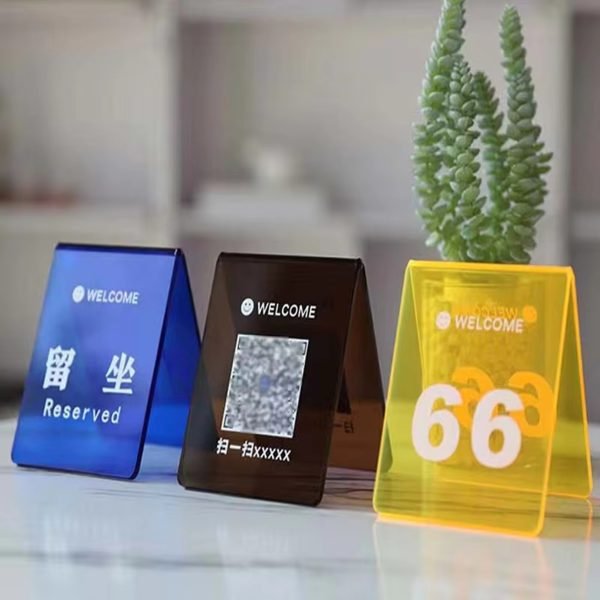 Pleksi Masaüstü QR Menü Renkli Seri - Görsel 6