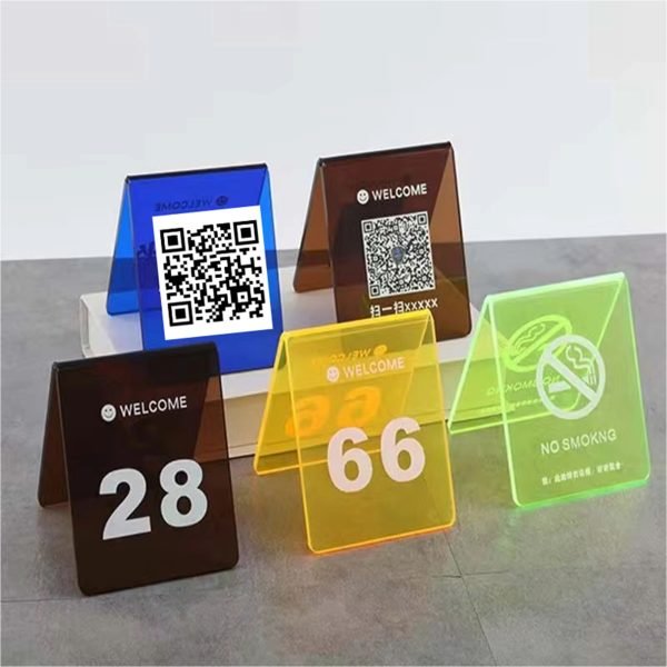 Pleksi Masaüstü QR Menü Renkli Seri - Görsel 5