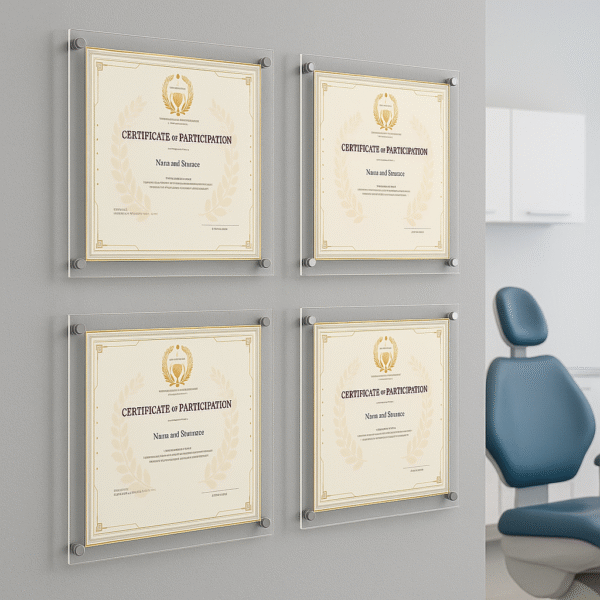 Diploma, Sertifika Çerçevesi- Pleksi Duvar Tipi Çerçeve - Görsel 2