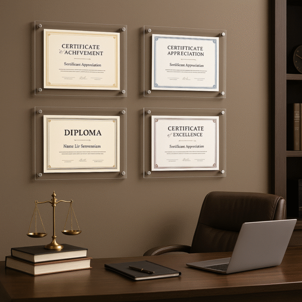 Diploma, Sertifika Çerçevesi- Pleksi Duvar Tipi Çerçeve - Görsel 3