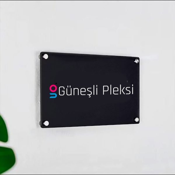 Siyah Pleksi Kapı Tabelası