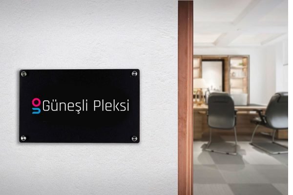 Siyah Pleksi Kapı Tabelası - Görsel 2